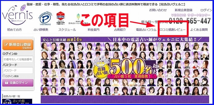 電話占いヴェルニ 公式サイト
